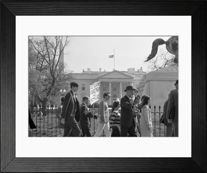 Framed Print : Flag at Half Mast in Mourning for Dr. King Framed Print : Flag at Half Mast in Mourning for Dr. King