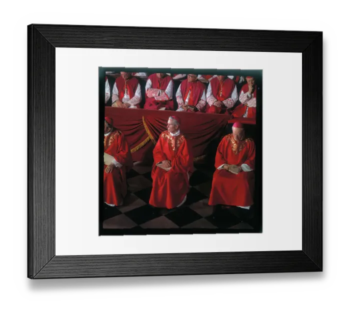 Framed Print : Portrait of Bishop Fulton Sheen with Other Bishops