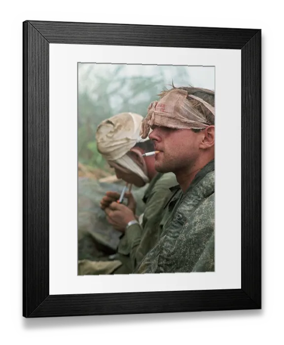 Framed Print : Wounded Soldiers Await Evacuation Framed Print : Wounded Soldiers Await Evacuation