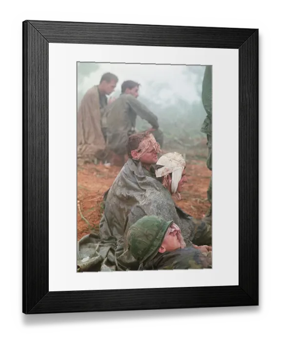 Framed Print : Wounded Soldiers Await Evacuation Framed Print : Wounded Soldiers Await Evacuation