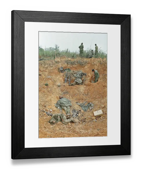 Framed Print : Wounded Soldiers Await Evacuation Framed Print : Wounded Soldiers Await Evacuation