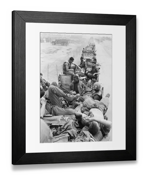 Framed Print : US Troops on Convoy Trucks Framed Print : US Troops on Convoy Trucks