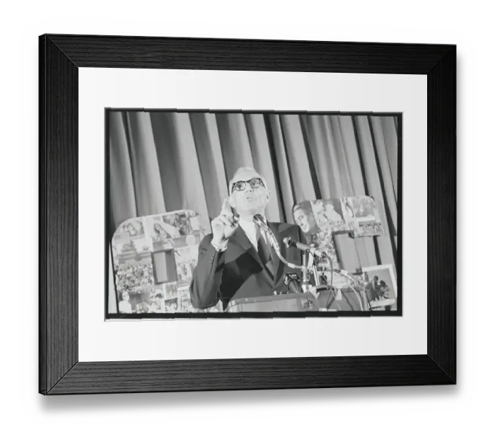 Framed Print : Dr. Benjamin Spock Speaking Framed Print : Dr. Benjamin Spock Speaking