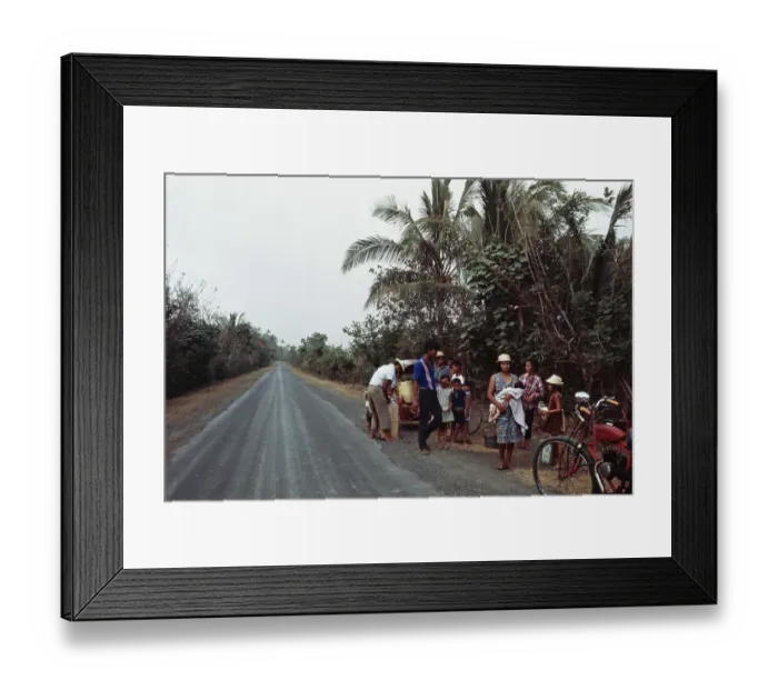 Framed Print : People Fleeing Erupting Volcano Framed Print : People Fleeing Erupting Volcano