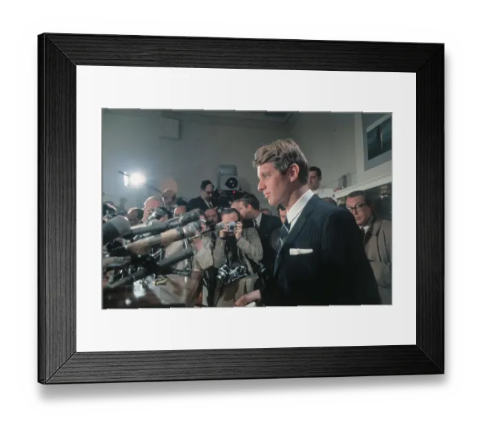Framed Print : Robert F. Kennedy at Press Conference Framed Print : Robert F. Kennedy at Press Conference