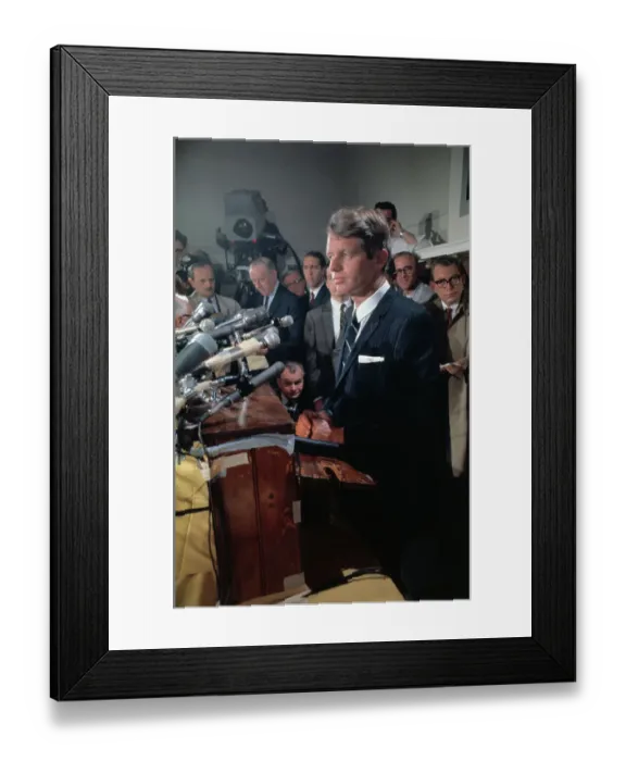 Framed Print : Robert F. Kennedy at Press Conference Framed Print : Robert F. Kennedy at Press Conference