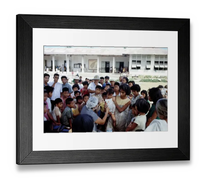 Framed Print : Vaccinations At Evacuation Centre Framed Print : Vaccinations At Evacuation Centre