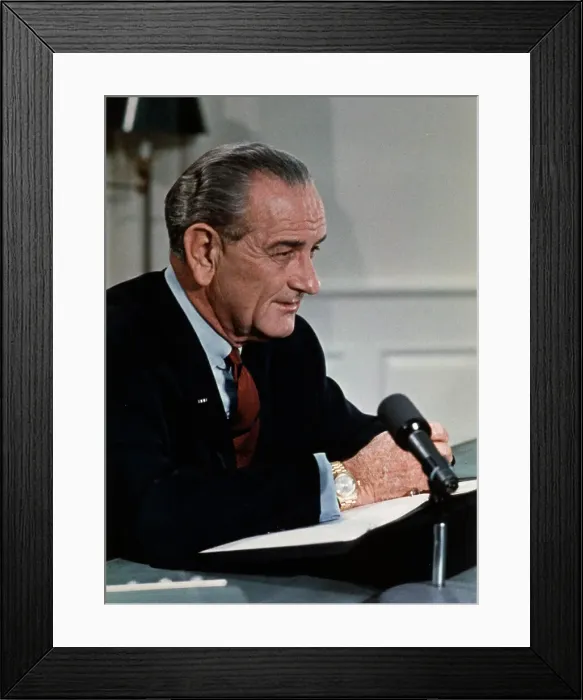 Framed Print : President Lyndon Johnson Framed Print : President Lyndon Johnson