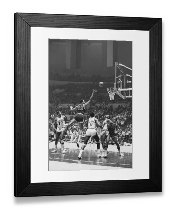 Framed Print : Wilt Chamberlain Shooting for the Basket Framed Print : Wilt Chamberlain Shooting for the Basket