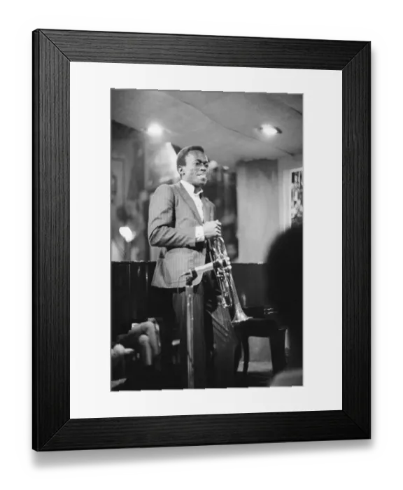 Framed Print : Miles Davis Performing in Nightclub Framed Print : Miles Davis Performing in Nightclub