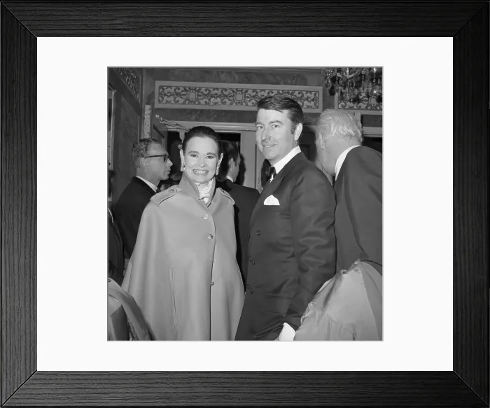 Framed Print : Gloria Vanderbilt and Husband Wyatt Cooper