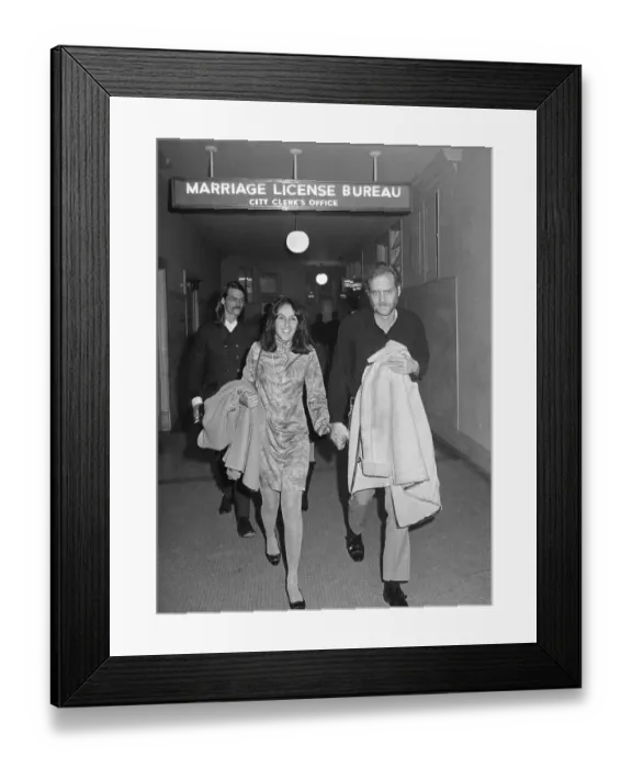 Framed Print : Joan Baez and David Harris Framed Print : Joan Baez and David Harris