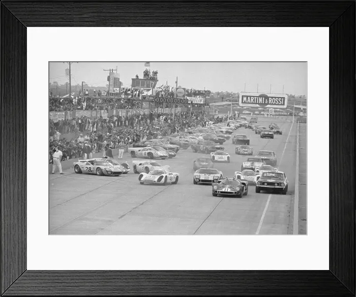 Framed Print : Overhead View of Start of Sports Car Race Framed Print : Overhead View of Start of Sports Car Race