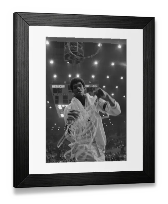 Framed Print : Lew Alcindor Holding Basketball Net Framed Print : Lew Alcindor Holding Basketball Net