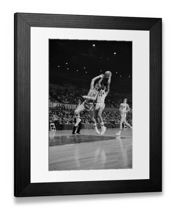 Framed Print : Dick Grubar Blocking Mike Warren Framed Print : Dick Grubar Blocking Mike Warren