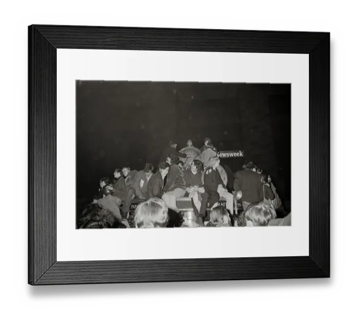Framed Print : Crowd Defacing a Clock Framed Print : Crowd Defacing a Clock
