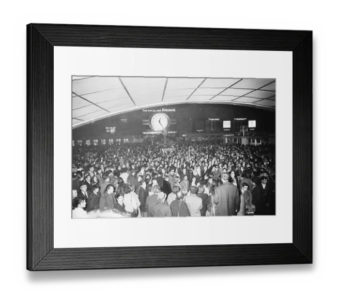 Framed Print : Yippies Jammed in Grand Central Station Framed Print : Yippies Jammed in Grand Central Station