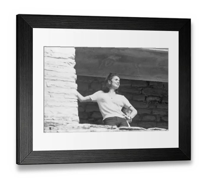 Framed Print : Jackie Kennedy at Mayan Temple Framed Print : Jackie Kennedy at Mayan Temple