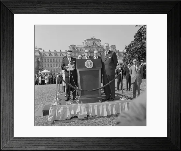 Framed Print : Lyndon Johnson, Alfredo Stroessner, Dean Rusk, and Others Framed Print : Lyndon Johnson, Alfredo Stroessner, Dean Rusk, and Others