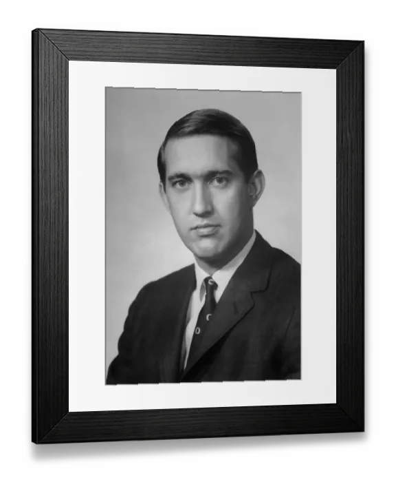 Framed Print : Portrait of Donald Dell Framed Print : Portrait of Donald Dell