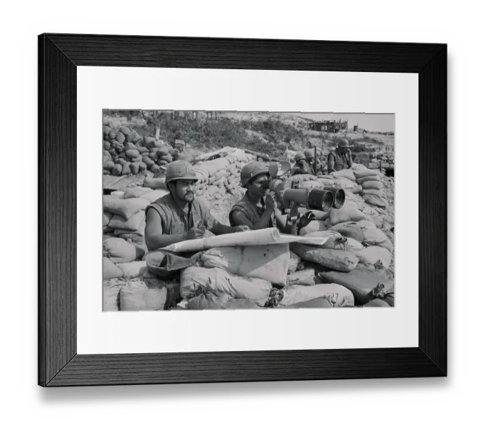 Framed Print : Soldiers Spotting Target Sites Framed Print : Soldiers Spotting Target Sites