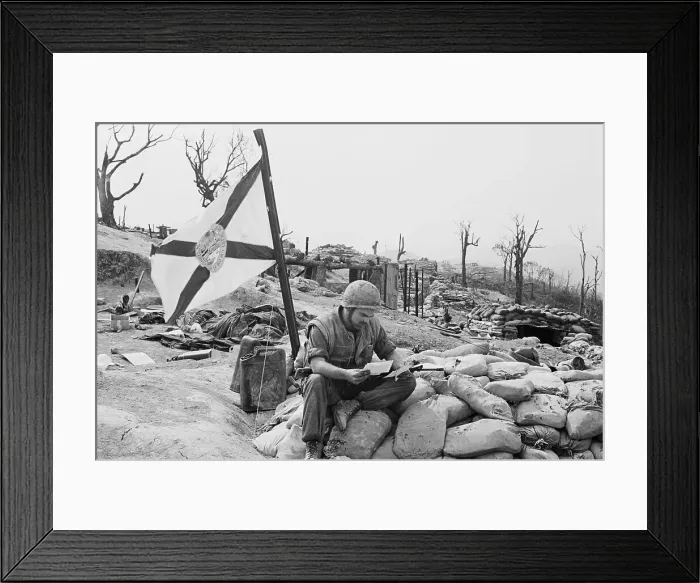 Framed Print : Soldier Reading a Letter Framed Print : Soldier Reading a Letter