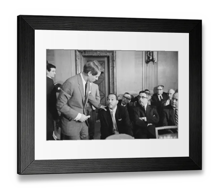 Framed Print : Robert Kennedy Speaking With Carl Stokes Framed Print : Robert Kennedy Speaking With Carl Stokes