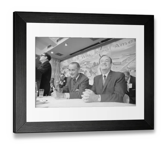 Framed Print : Lyndon B. Johnson with Hubert H. Humphrey Framed Print : Lyndon B. Johnson with Hubert H. Humphrey