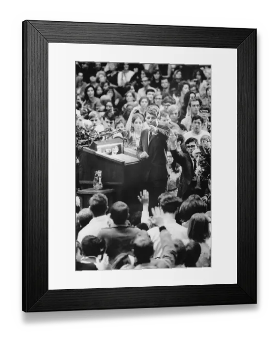 Framed Print : Robert F. Kennedy Designating a Student for Question Framed Print : Robert F. Kennedy Designating a Student for Question