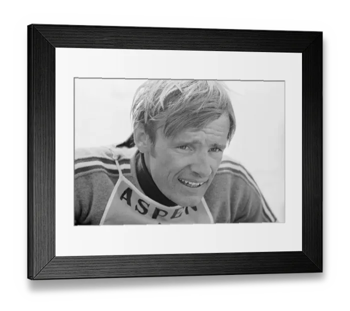 Framed Print : Portrait of Jean-Claude Killy Framed Print : Portrait of Jean-Claude Killy