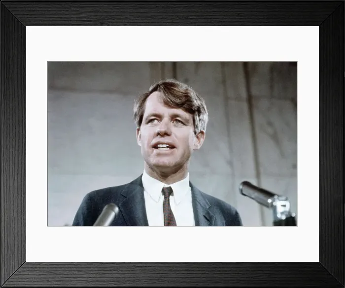 Framed Print : Robert Kennedy at Podium Speaking