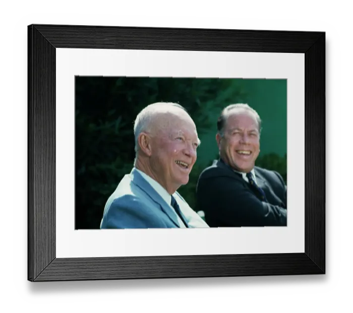 Framed Print : Dwight Eisenhower And Thomas Kuchel