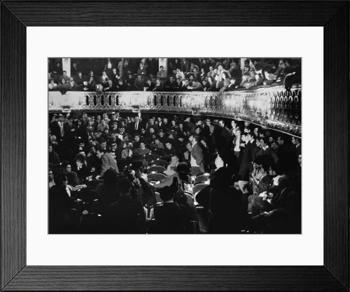 Framed Print : Protestors Occupy Paris Theatre Framed Print : Protestors Occupy Paris Theatre