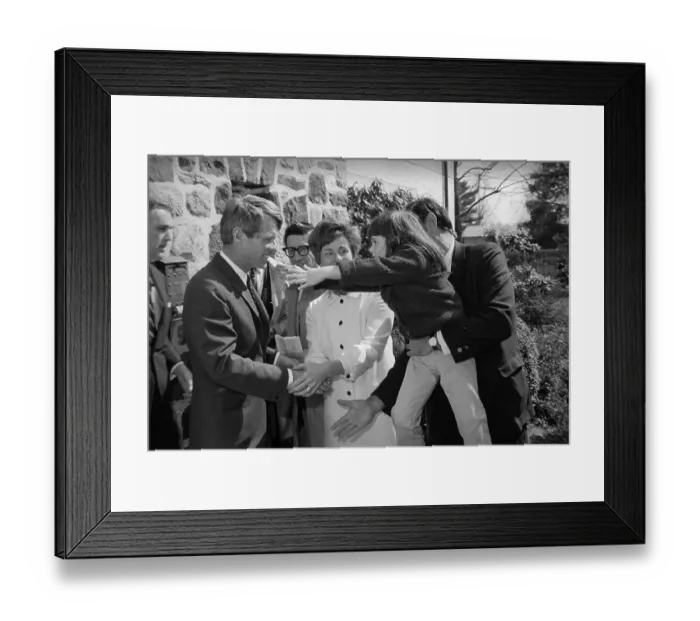 Framed Print : Girl Reaching Out to Robert Kennedy Framed Print : Girl Reaching Out to Robert Kennedy