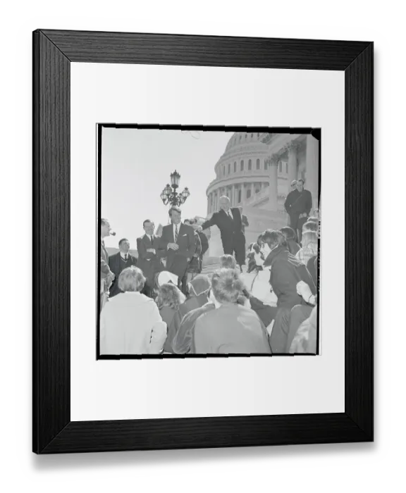 Framed Print : Robert F. Kennedy Speaking on Capitol Steps