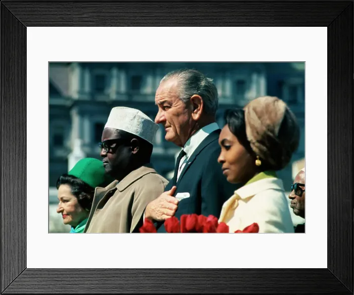 Framed Print : Lyndon B. Johnson with Mohamed Ibrahim Egal Framed Print : Lyndon B. Johnson with Mohamed Ibrahim Egal