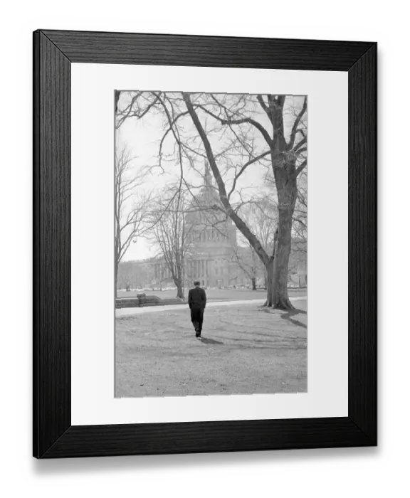 Framed Print : Robert Kennedy Walking Across Lawn of Capitol Framed Print : Robert Kennedy Walking Across Lawn of Capitol