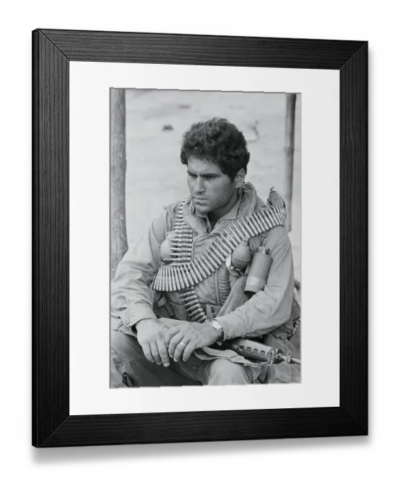 Framed Print : Soldier Wearing Machine Gun Bandolier Framed Print : Soldier Wearing Machine Gun Bandolier