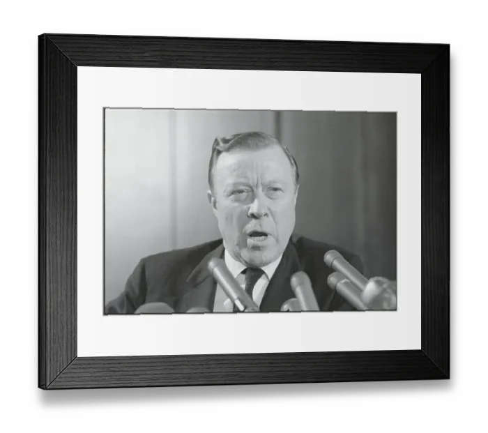 Framed Print : Walter Reuther Holding Press Conference Framed Print : Walter Reuther Holding Press Conference