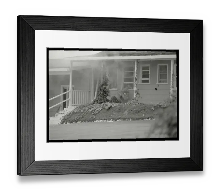 Framed Print : Man Jumping from Window Framed Print : Man Jumping from Window