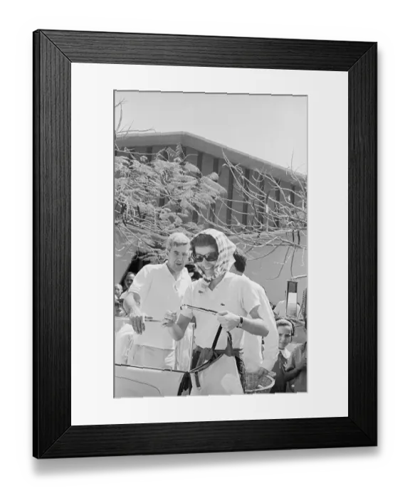 Framed Print : Mrs. Jacqueline Kennedy With Slingshot Framed Print : Mrs. Jacqueline Kennedy With Slingshot