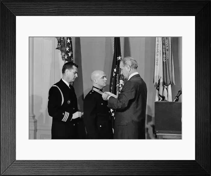 Framed Print : Lyndon Johnson Conferring Medal Framed Print : Lyndon Johnson Conferring Medal