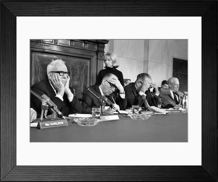 Framed Print : George Aiken, Bourke Hickenlooper, and J.W. Fulbright Framed Print : George Aiken, Bourke Hickenlooper, and J.W. Fulbright