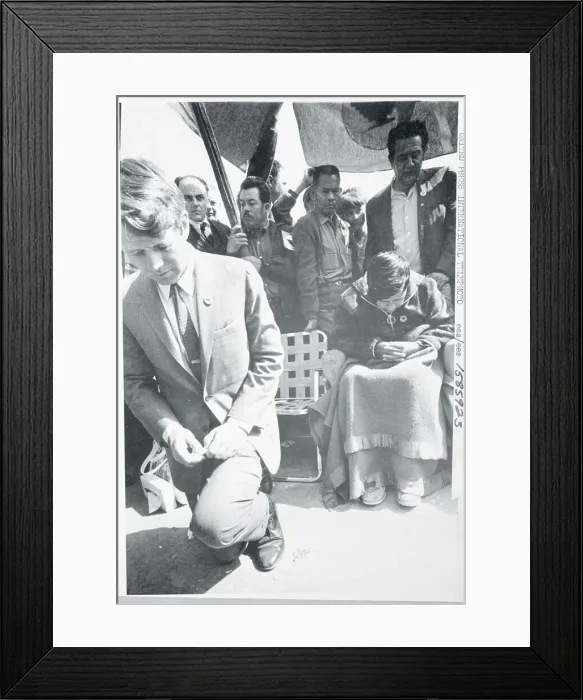 Framed Print : Robert F. Kennedy Kneeling At Mass Framed Print : Robert F. Kennedy Kneeling At Mass