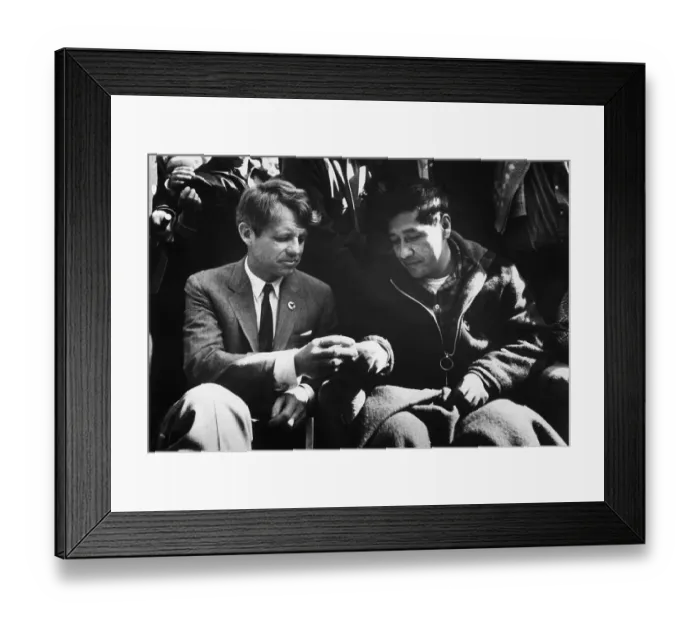 Framed Print : Cesar Chavez and Robert Kennedy Break Bread Framed Print : Cesar Chavez and Robert Kennedy Break Bread