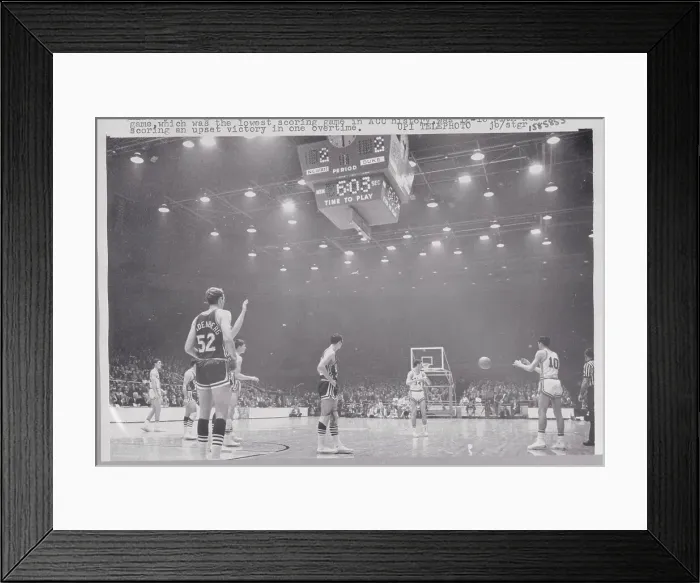 Framed Print : Basketball Players Competing in Game
