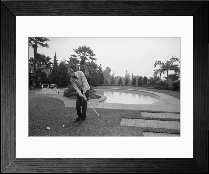 Framed Print : Fred Astaire Practicing Golf Shots Framed Print : Fred Astaire Practicing Golf Shots