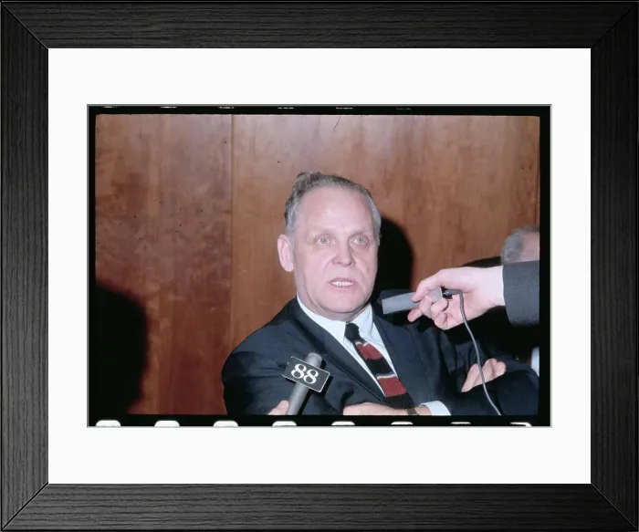 Framed Print : Portrait of Gus Hall of USA Communist Party Framed Print : Portrait of Gus Hall of USA Communist Party