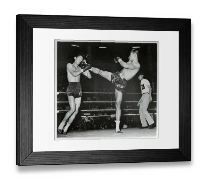 Framed Print : Kickboxing Action in Thailand Framed Print : Kickboxing Action in Thailand