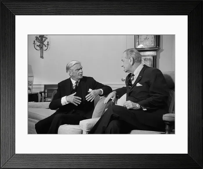 Framed Print : Sir Anthony Eden and Lyndon Johnson Framed Print : Sir Anthony Eden and Lyndon Johnson